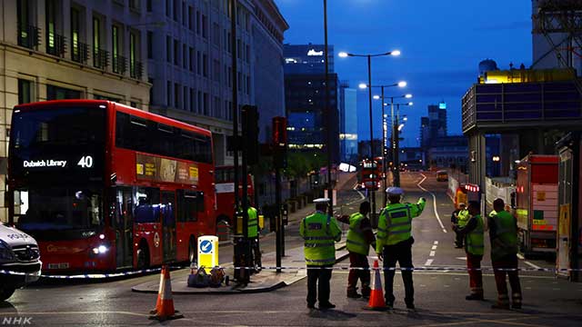 イギリスのロンドンでテロ 7人が亡くなる