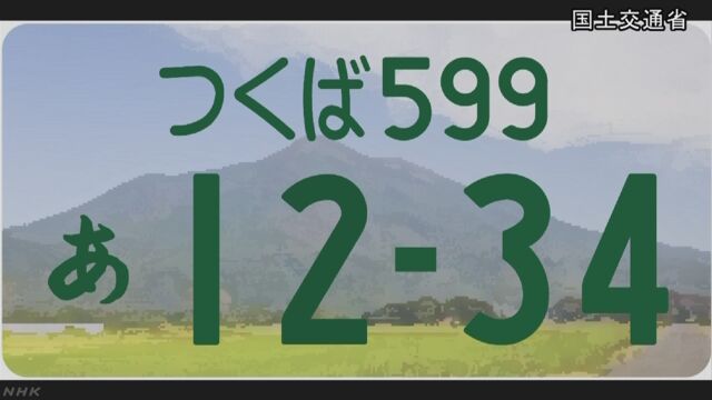 来年10月から車のナンバープレートに絵を使うことができる