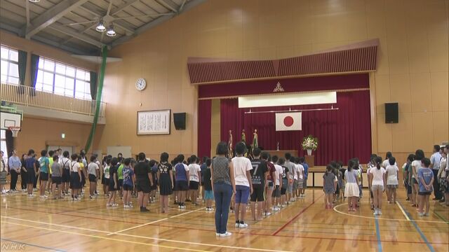 雨の被害で早く夏休みになった学校 2学期も早く始まる