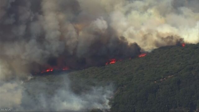 アメリカのカリフォルニア州 山の火事で20人以上亡くなる