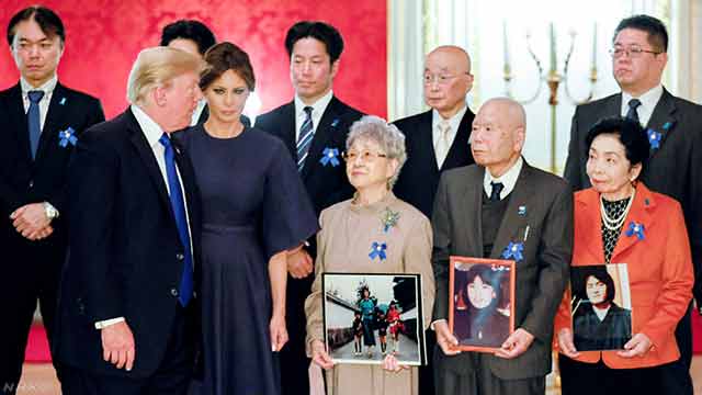 トランプ大統領が北朝鮮に拉致された人と家族に会う