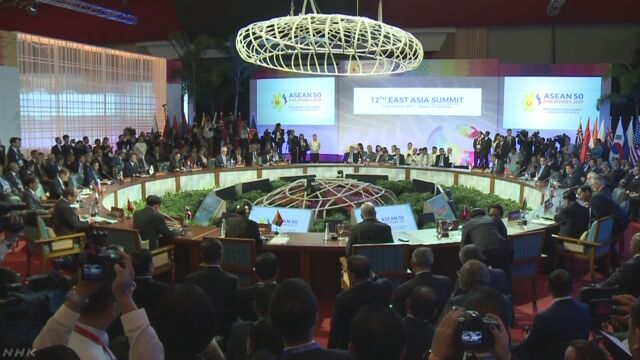 東アジアの国の首相などが「化学兵器をなくそう」と発表