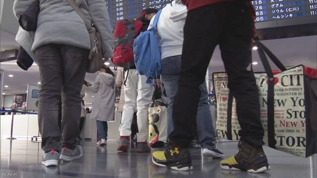 冬休みに外国へ旅行に行く人は70万人以上になりそう