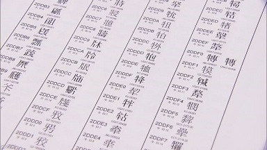 コンピューターで使えるように全部の漢字にコードが決まる