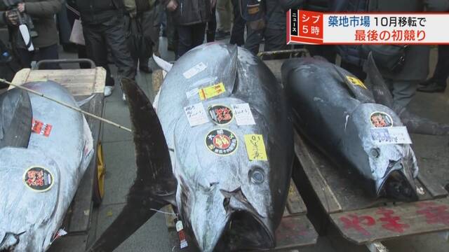 築地市場で最後の「初競り」 まぐろが3645万円