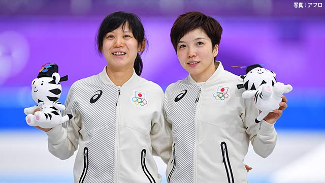 日本の女子が銀と銅メダル スピードスケート1000m