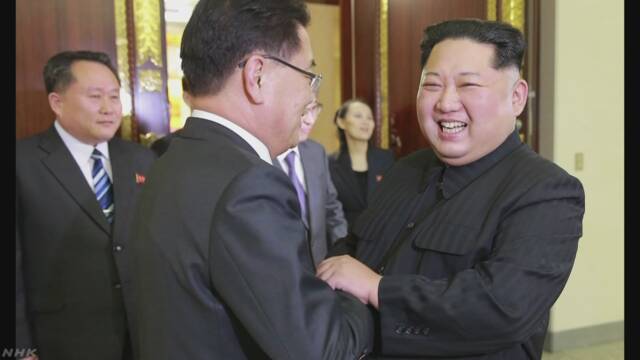 韓国の大統領の特使が北朝鮮のキム委員長と会って話す