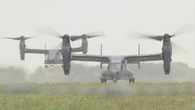 アメリカ軍のオスプレイが東京の横田基地に来る
