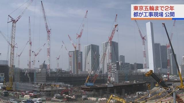 東京オリンピックとパラリンピックの会場の工事が進む