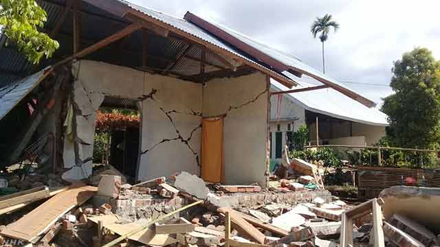 インドネシアのロンボク島でまた強い地震