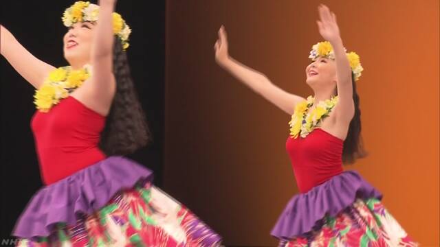 高校生のフラダンスのチームの1番を決める大会