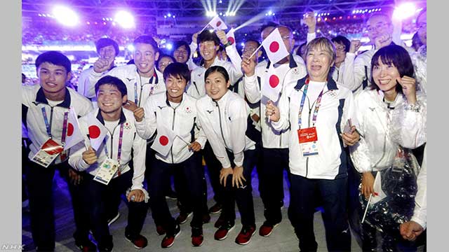 スポーツのアジア大会が終わる 日本は75個の金メダル